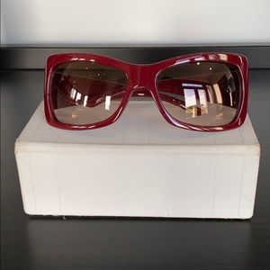 DIOR burgundy sunglasses with mother of pearl